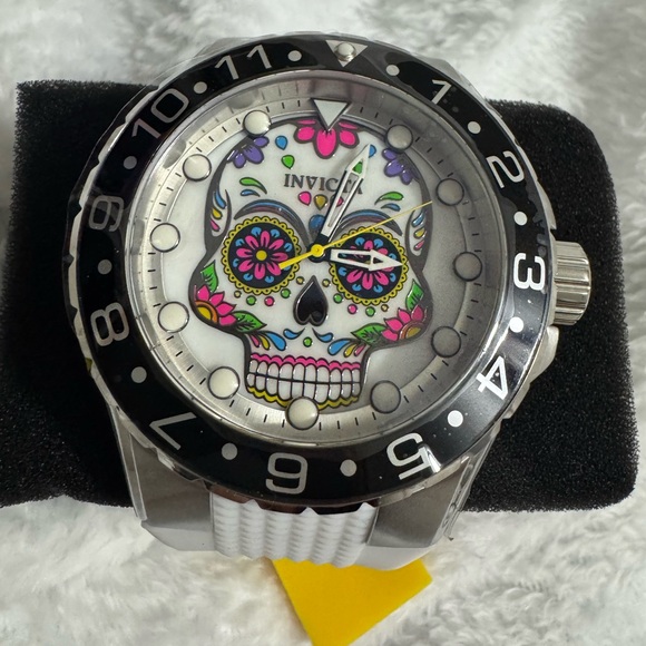 Invicta Other - Invicta Aviator Dia De Los Muertos Men's Mother of Pearl Dial 50mm White 36853